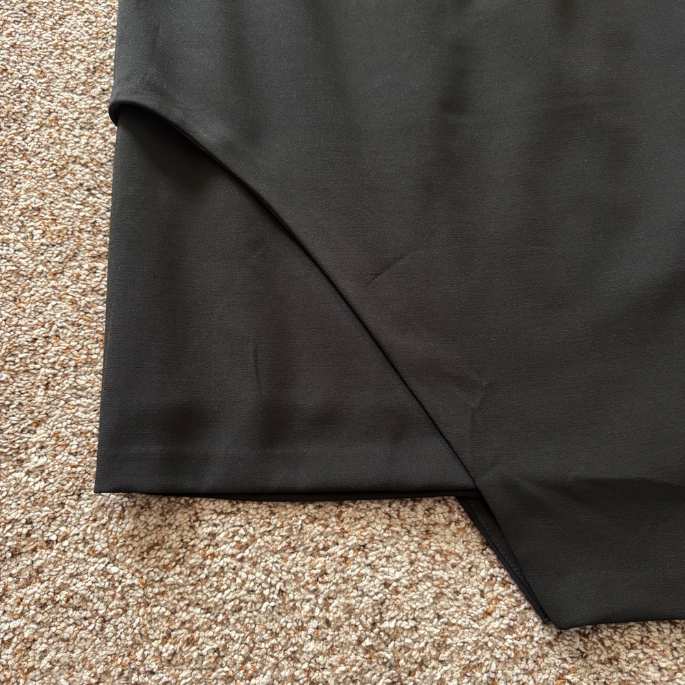 White House Black Market Strapless Black Sheath Dress 4 Asymmetrical Hem NWT - Picture 5 of 14